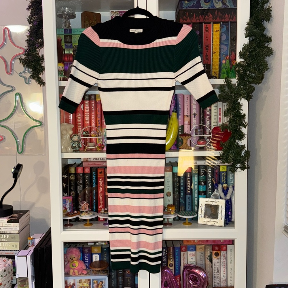 NWT CHARLOTTE RUSSE STRIPED RIBBED DRESS